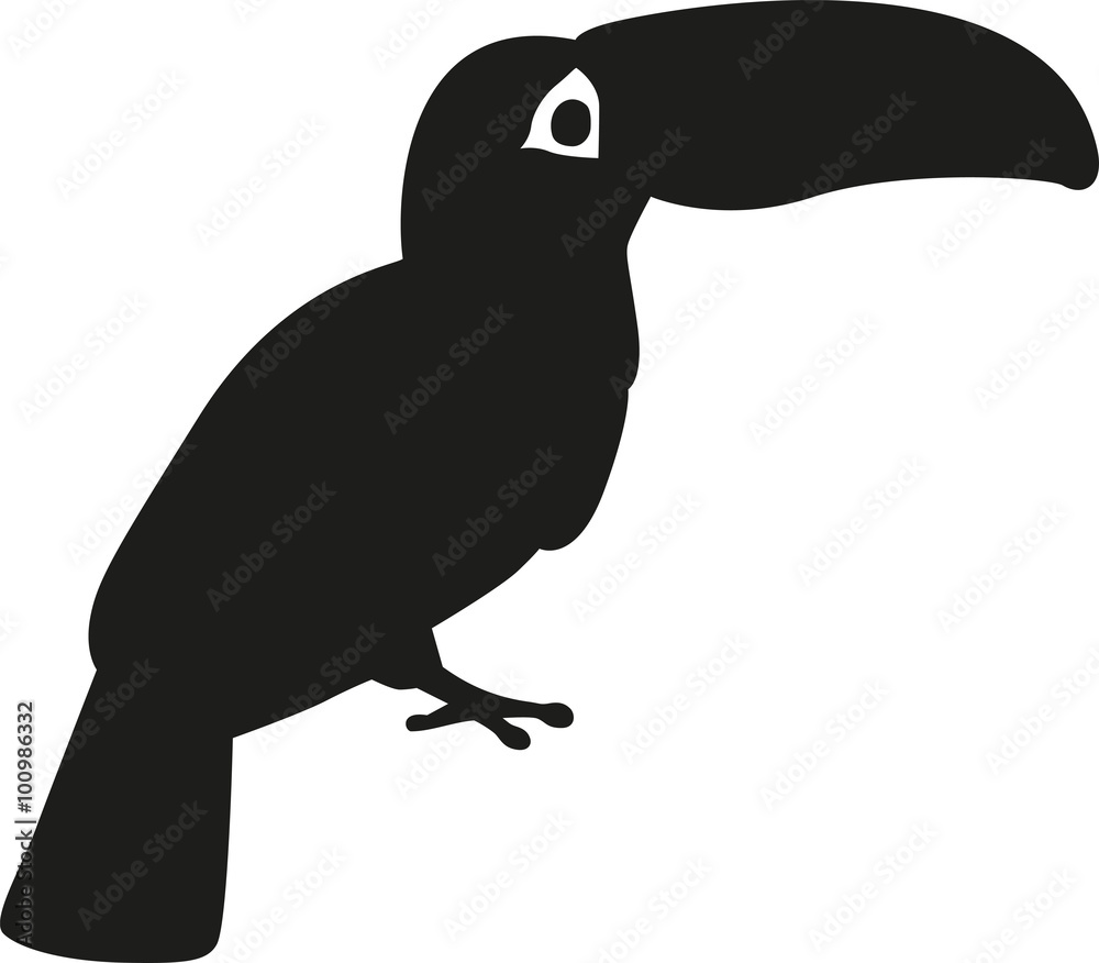 Wall mural Toucan silhouette