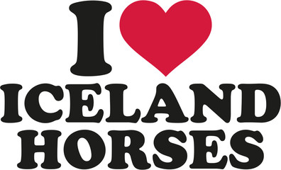 I lvoe Iceland horses
