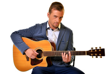 Obraz premium guitariste isolé