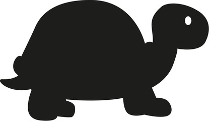 Naklejka premium Simple turtle silhouette