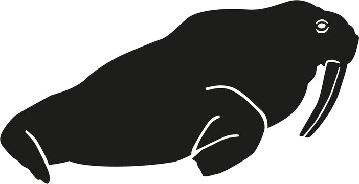 recommend clip art: Big Walrus silhouette