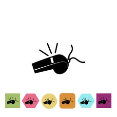 Referee whistle icon