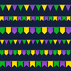 Carnival flags set isolated on dark background © art_of_sun