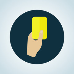 Illustration of yellow card icon