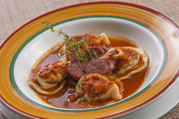 Cappelletti with tomato sauce