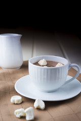 Hot chocolate with marshmallows for special day