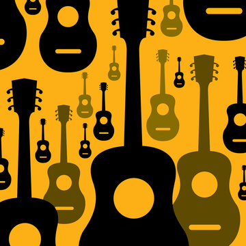 Guitar Concert Banner, Musical Icon (Vector Art)