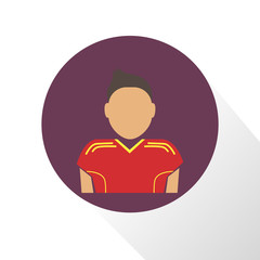 Color football player icon
