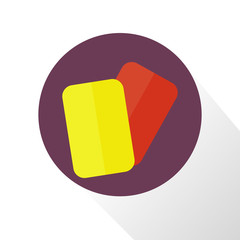 red and yellow football cards icon