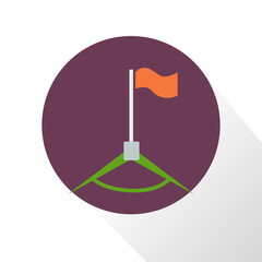 Color illustration of football field flag