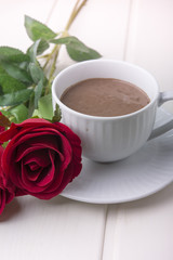 Hot chocolate with marshmallows for special day