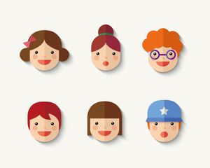 student, kid icon set
