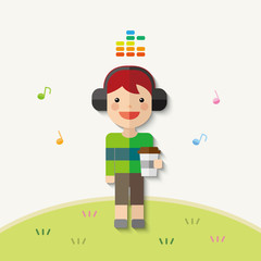 student, kid icon set