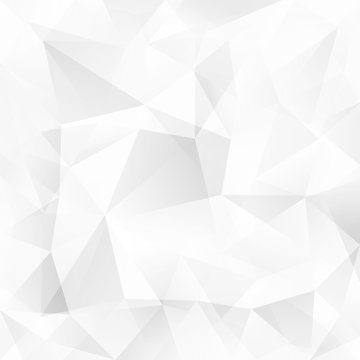 White crystal triangles vector abstract background