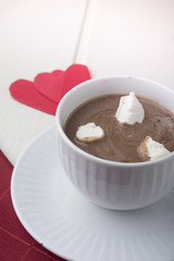 Hot chocolate with marshmallows for special day