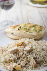 Steam Chicken with Rice