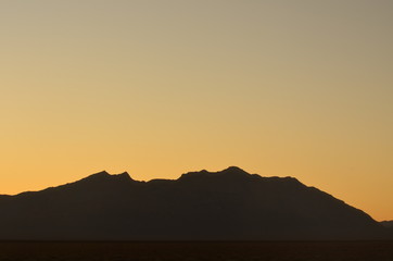 Yellow Sunset over the Zagros Mountain Range