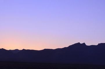 Magnificent Purple Sunset over Zagros Mountains
