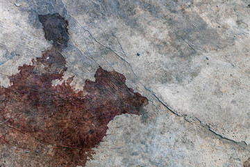 Stain on old cement texture