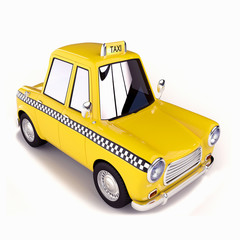 Cartoon yellow taxi © makou