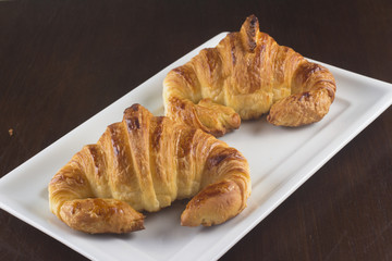 Traditional french croissant