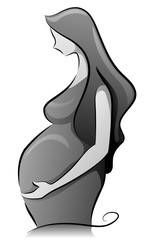 Pregnant Woman Outline