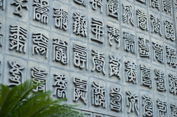  Ancient Chinese Characters carved in a stone