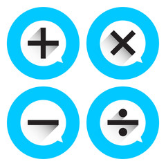 Fototapeta premium Basic Mathematical icon set
