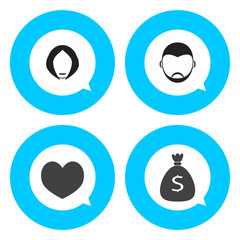 Man and woman icon concept of love.