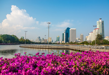 Benjakiti Park in Bangkok, Thailand