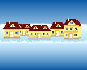 Riverside Village in winter