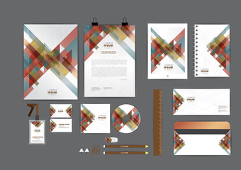 color earthtones corporate identity template  for your business