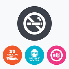 No Smoking, Sound. Private territory parking.