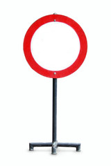 Blank traffic sign or a banner for outdoor advertising