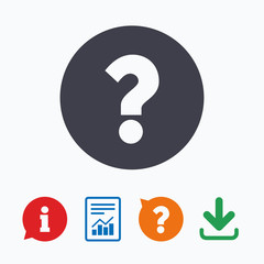 Question mark sign icon. Help symbol.