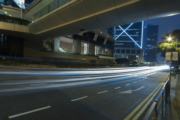 Night Traffic in Hong Kong