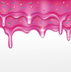 vector icing with sprinkles (element for design)