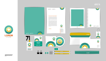 corporate identity template for your business includes CD Cover, Business Card, folder, ruler, Envelope and Letter Head Designs A