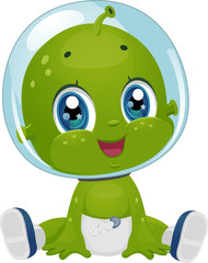 Alien Baby Boy Diaper