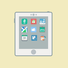 Tablet computer vector icon