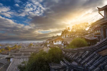Fototapete Rund Altstadt von Lijiang © Peera