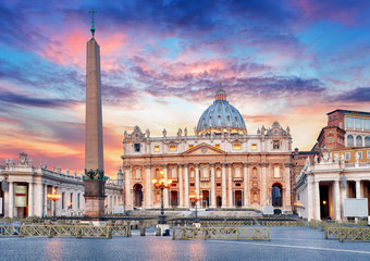 Vatican, Rome, St. Peter's Basilica - obrazy, fototapety, plakaty
