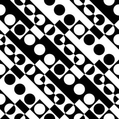 Seamless Circle and Stripe Pattern