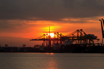 Fototapeta na wymiar Port container terminal