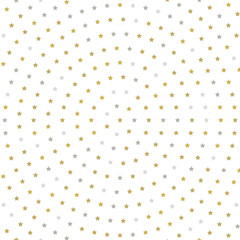 Geometric modern vector pattern. Fine round ornament with gray and yellow stars