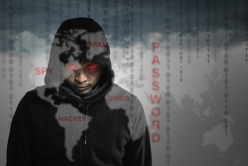 Hackers programmer look and search dat for hack information and