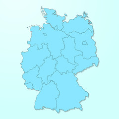 Fototapeta premium Germany map on white background vector