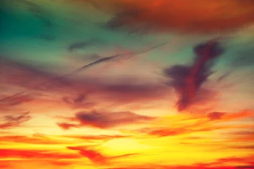 Printed roller blinds Sky Colorful cloudy sky after sunset