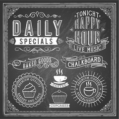 Vintage Chalkboard Ornaments  © Giraphics