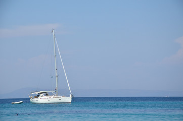 Obraz na płótnie Canvas Sailing Boat in Summertime